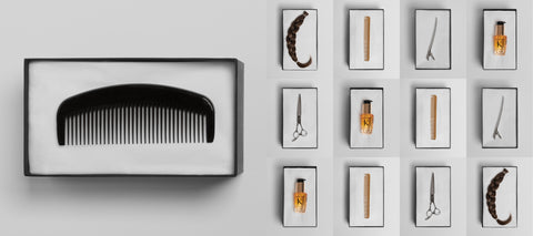 Produits capillaires et outils de coiffure professionnels utilisés en salon.