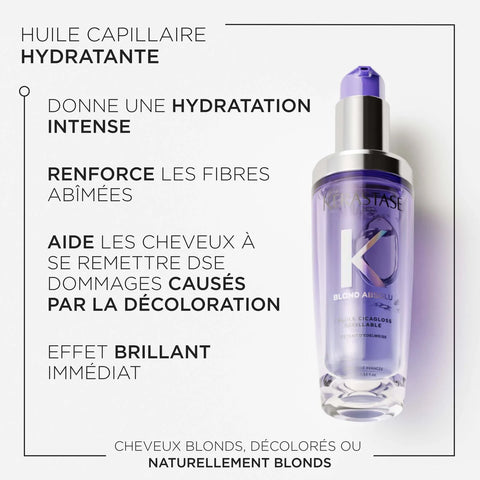 Blond Absolu Duo L'huile Cicagloss rechargeable pour cheveux blonds sensibilités, éclaircis ou méchés