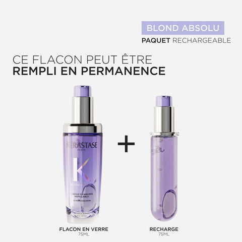 Blond Absolu Duo L'huile Cicagloss rechargeable pour cheveux blonds sensibilités, éclaircis ou méchés
