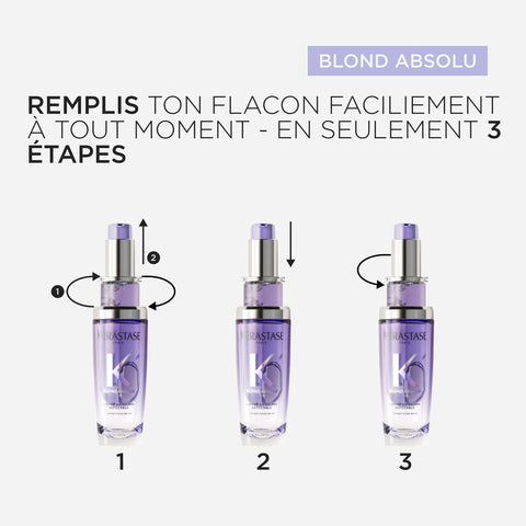 Blond Absolu Duo L'huile Cicagloss rechargeable pour cheveux blonds sensibilités, éclaircis ou méchés